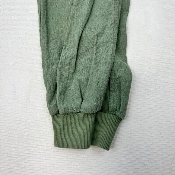 Lana Roux Women’s Linen Blend Jogger Pants Drawstring Green Size Small Pockets - Picture 5 of 9